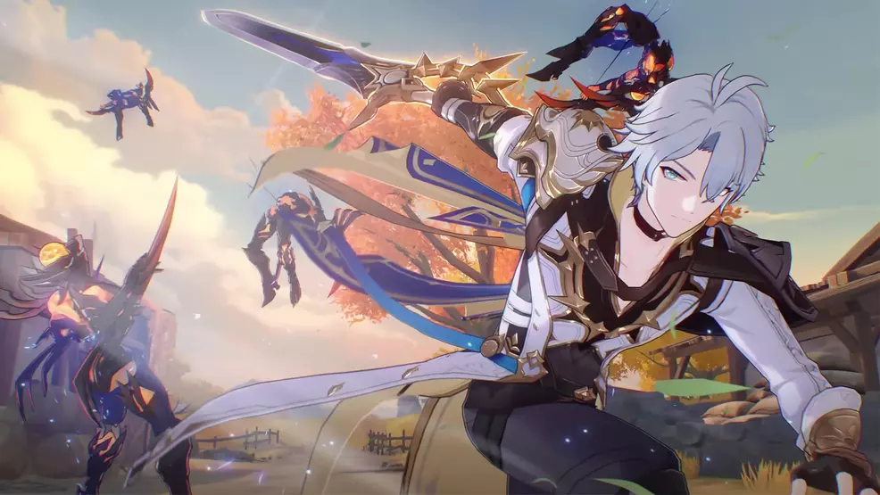 Fannon Slashing on Black Tide enemies in Honakai: Star Rail