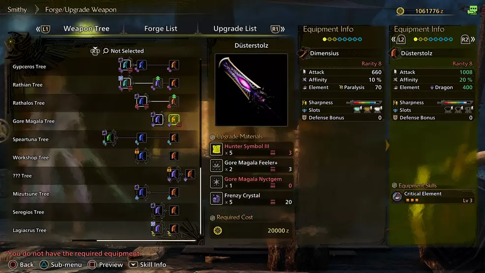 Crafting the ultimate version of the Gore Magala Greatsword in Monster Hunter Wilds