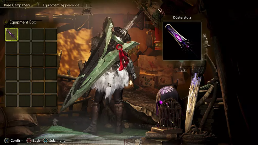 Applying a Layered Weapon effect in Monster Hunter Wilds