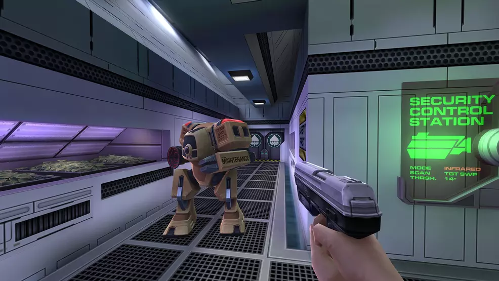 System Shock 2: Facing a Mech in security facility at 25th anniversary remover