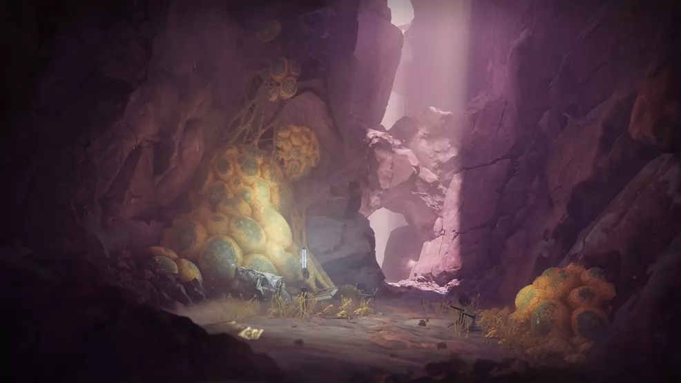 The corridors Guardians travel through in Destiny 2: The Edge of Fate's Kepler world.