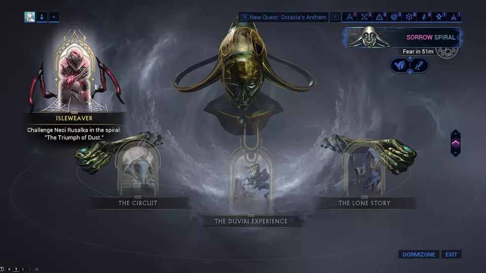 Duviri menu in warframe