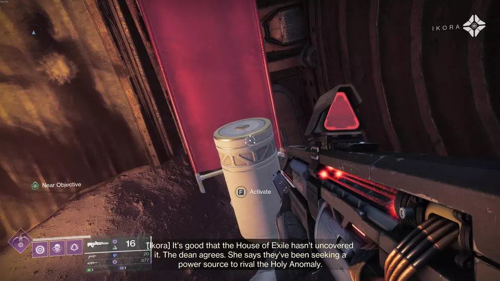 Small ionian altar to check at Dark Academia Quest in Destin 2: The Edge of Fet