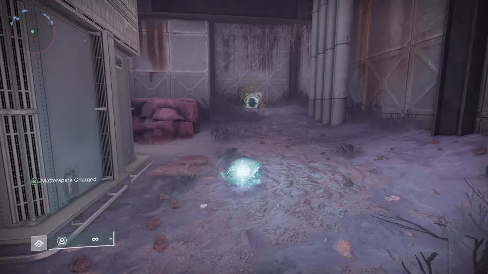 A Matterspark tunnel in a wall of the Caldera settlement in Destiny 2: The Edge of Fate