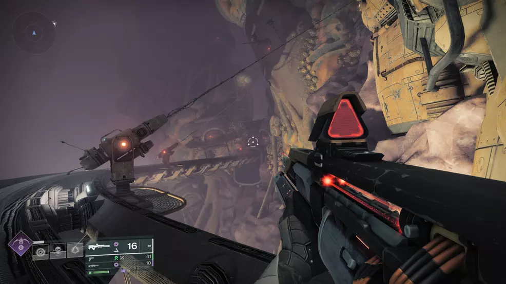 A bridge leading deep into Kepler on the path for the Graviton Spike Exotic Hand Cannon in Destiny 2: The Edge of Fate