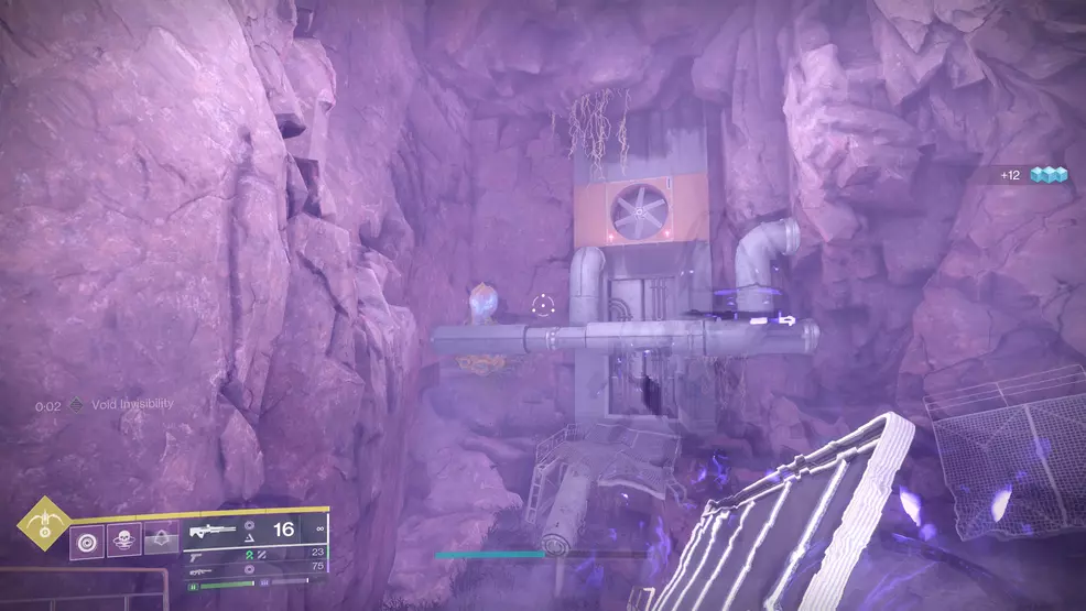 A distant bud and fan leading to a Temporal Alignment catalyst fragment for the Graviton Spike Exotic Hand Cannon in Destiny 2: The Edge of Fate