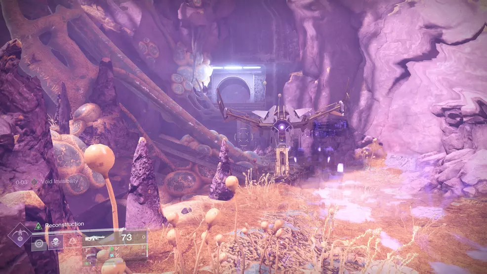A cyclopse near a doorway leading to the bud protecting the third intrinsic for the Graviton Spike Exotic Hand in Destiny 2: The Edge of Fate