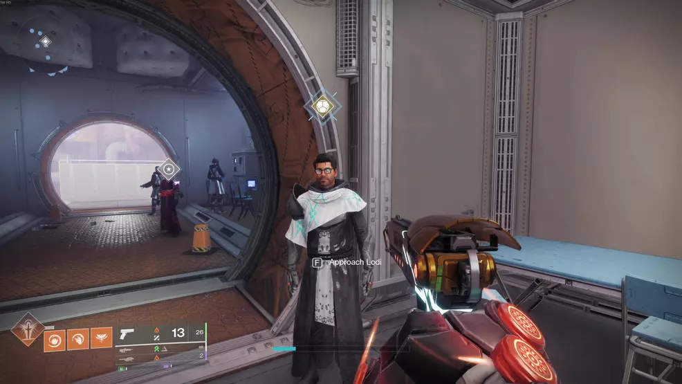 Speaking to Lodi to start the Graviton Through the Ages quest in Destiny 2