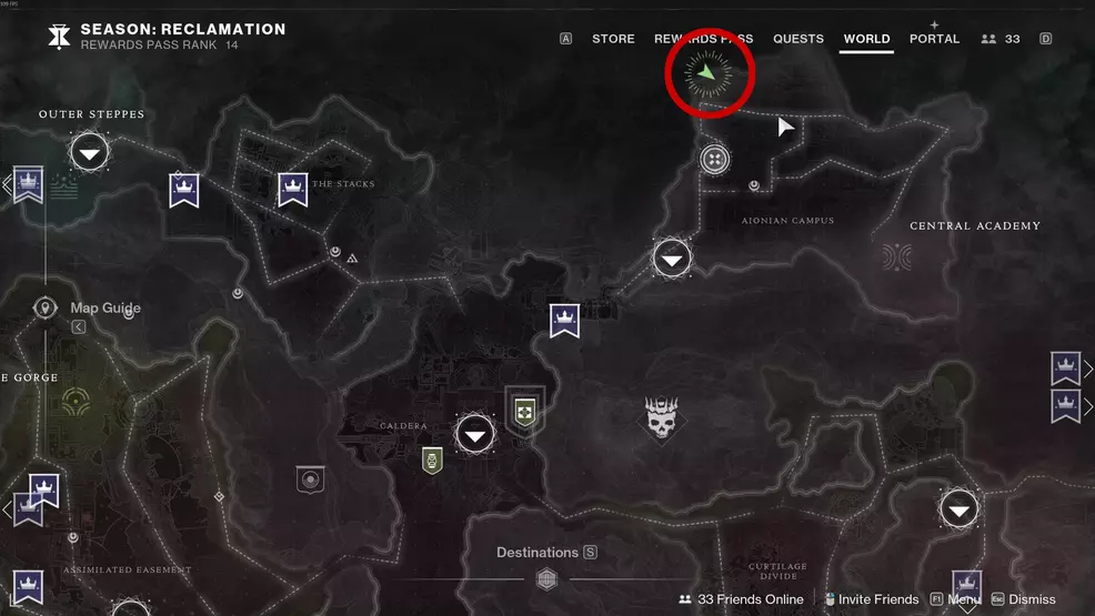 The location of the Mattermorph node in the Central Academy in Destiny 2