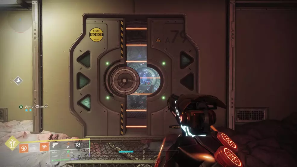 The laser door blocking the Central Academy weapon part in Destiny 2