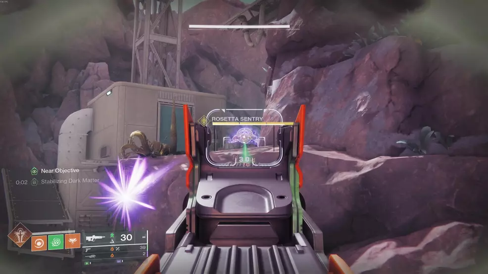 A Rosetta Sentry enemy in the Outer Steppes in Destiny 2