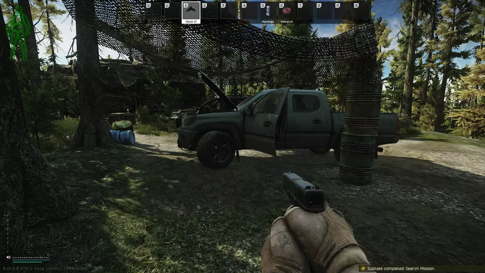 Truck at USEC camp on Woods to escape from Tarcov