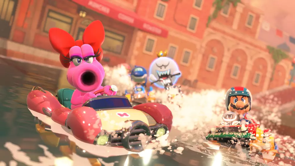 Character racing in Mario Cart World