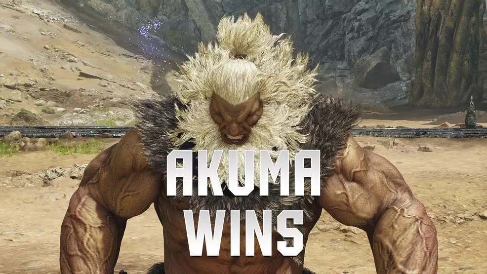 Akuma Monster Wins the screen at Hunter Wilds