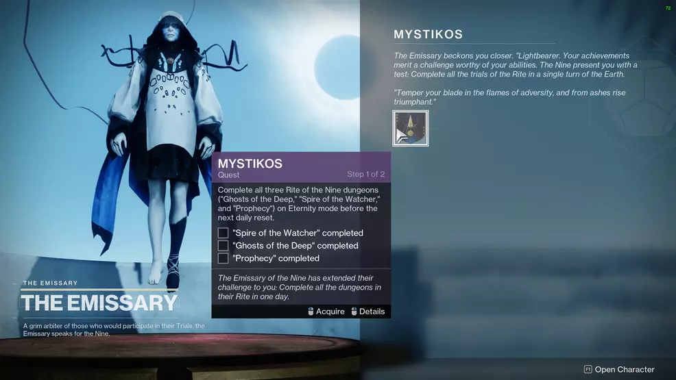 Misticos Quest offering Emiri