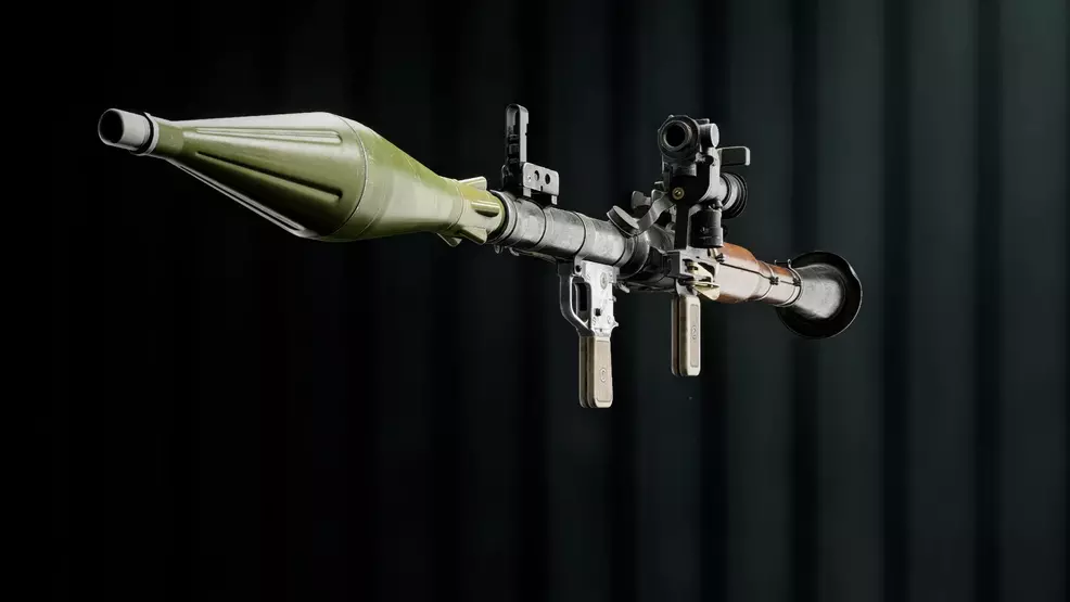 The RPG-7V2 launcher gadget screen in Battlefield 6.