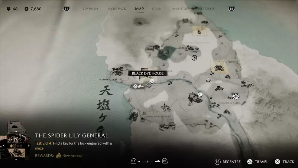 The Black Dye Merchant location in Ghost of Yotei