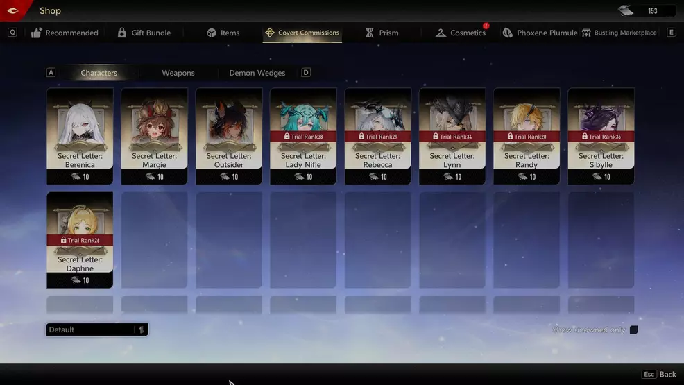 The Covert Commission Shop in Duet Night Abyss