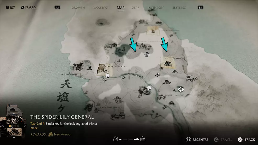 All Wolf Dens in Teshio Ridge