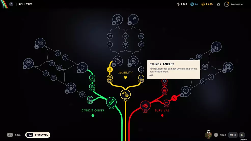 The Sturdy Ankles skill in ARC Raiders.