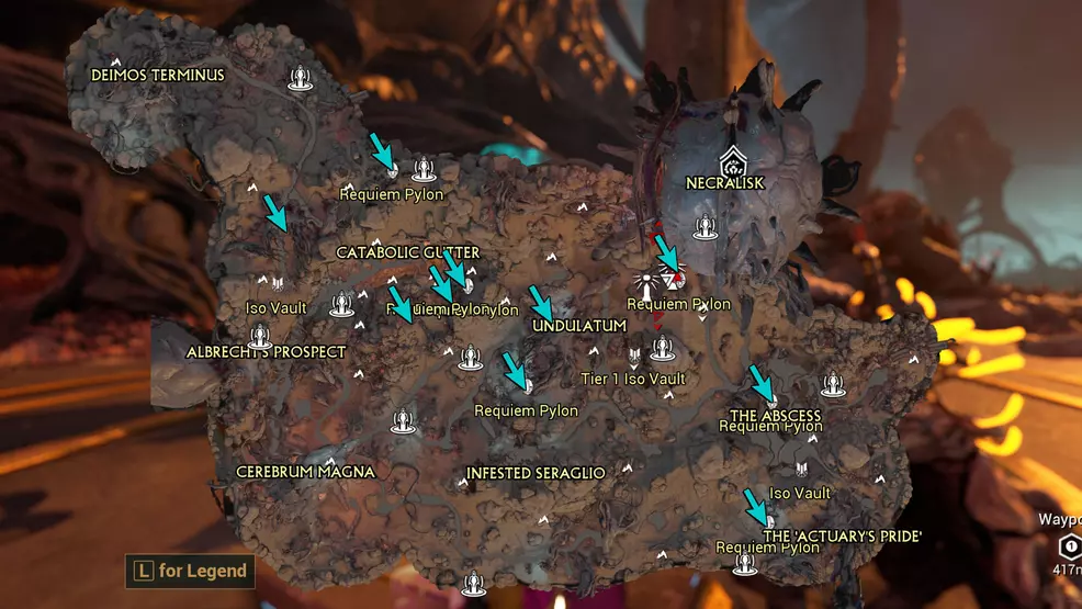 Requiem Obelisk locations in Warframe