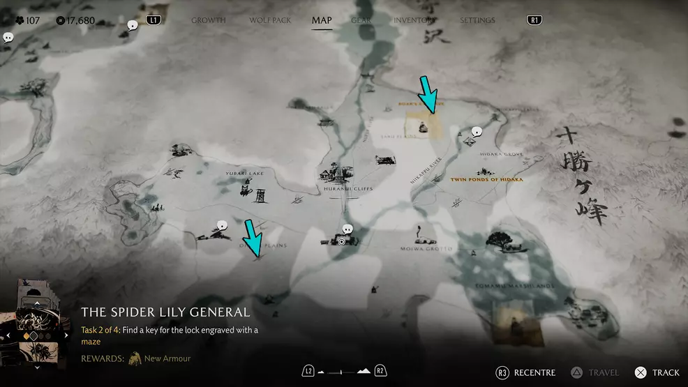 All Wolf Den locations in Tokachi Range