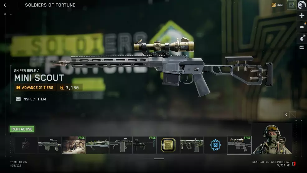 The Mini Scout Sniper Rifle unlock tier on the Season 1 Battle Pass in Battlefield 6.