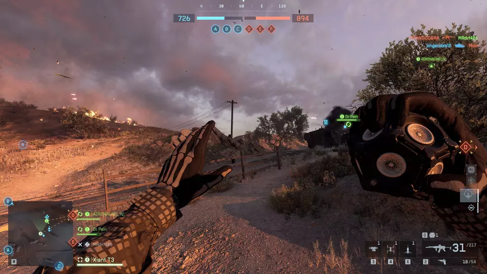 A Recon holding a Proximity Detector throwable device in Battlefield 6.