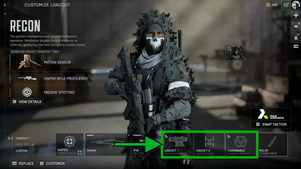 A Recon loadout designed for spotting enemies in Battlefield 6.