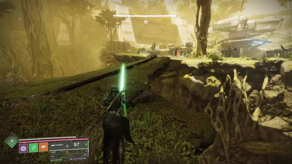 The first encounter area of the Equilibrium Dungeon in Destiny 2.