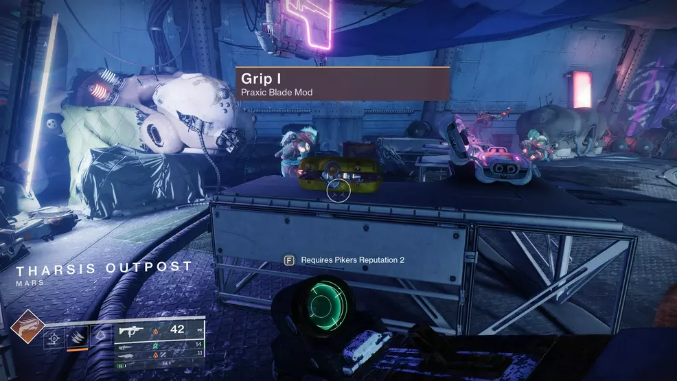 The Piker Blade Focus mod Grip I for the Praxic Blade in Destiny 2.