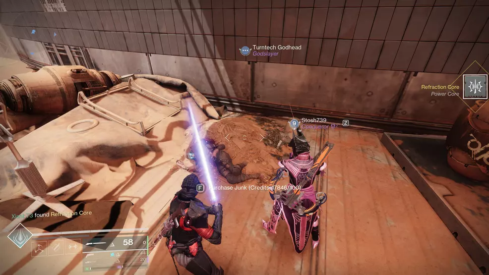 Getting the Refraction Core for the Praxic Blade in Destiny 2.
