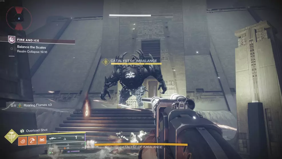 The Catalyst of Imbalance boss while going for the Hyperblade Praxic Blade Exotic Catalyst in Destiny 2.
