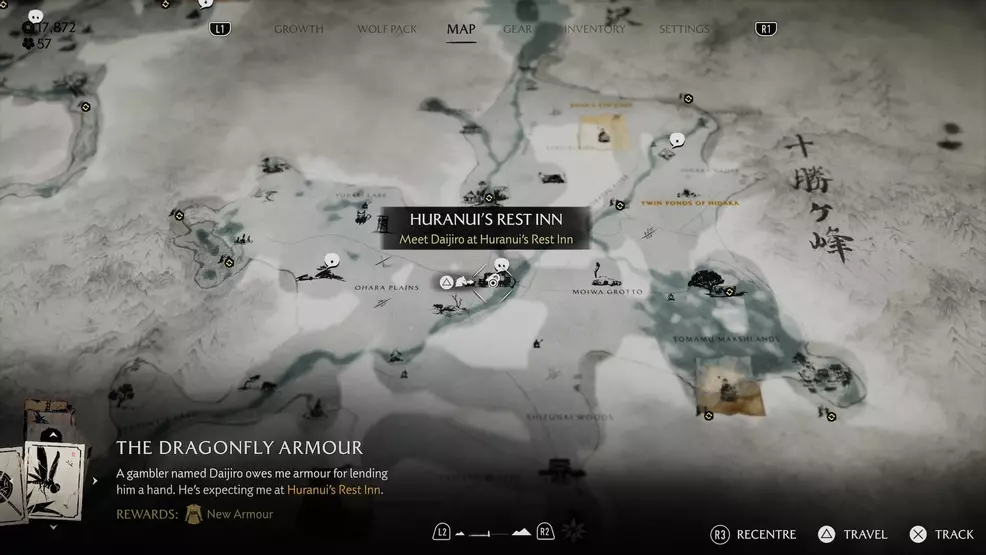 Ginji's Location in Tokachi Range