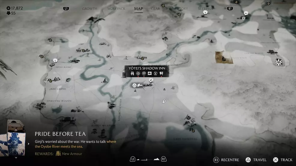 Ginji's Location in the Yotei Grasslands in Ghost of Yotei