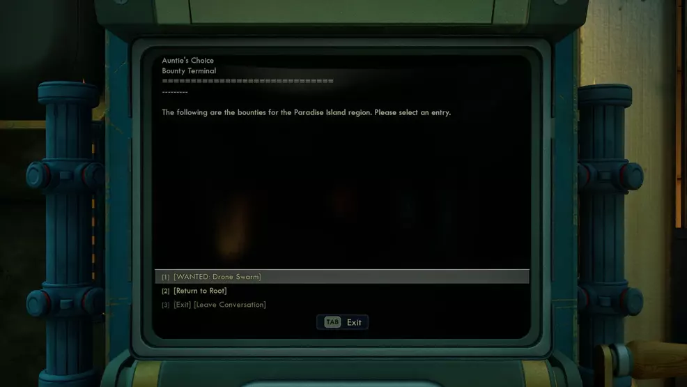 The bounty board terminal in The Outer Worlds 2