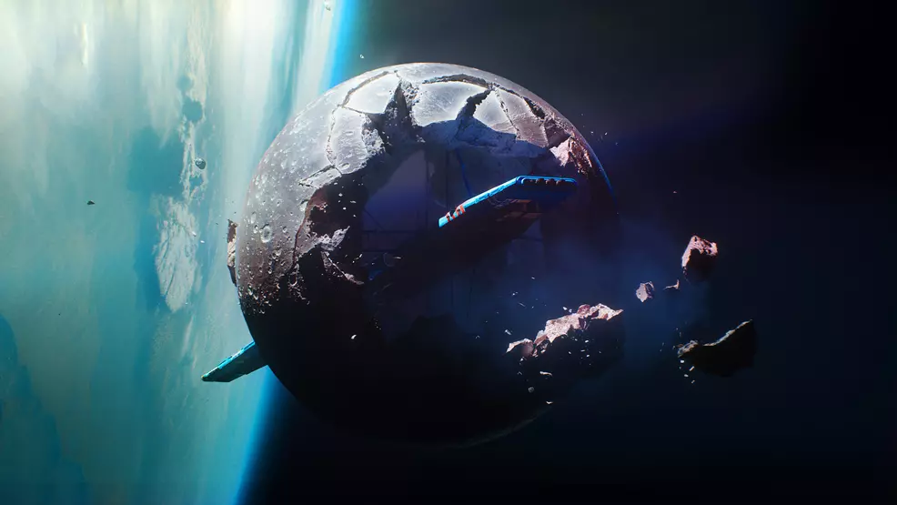 The Marathon ship and Deimos moon