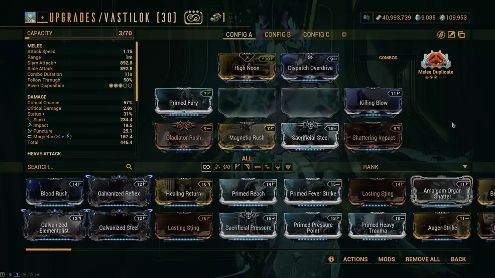 How to build the Vastilok for armor stripping in Warframe