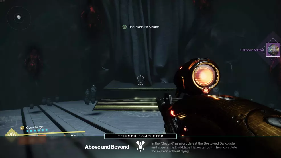 Completing the Above and Beyond Triumph in Destiny 2.