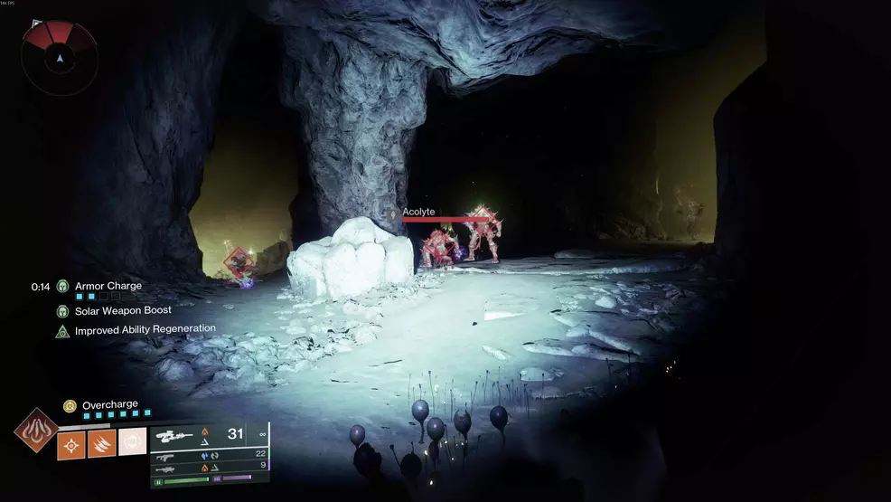 Some Hive wandering the caves on the Moon in Destiny 2.