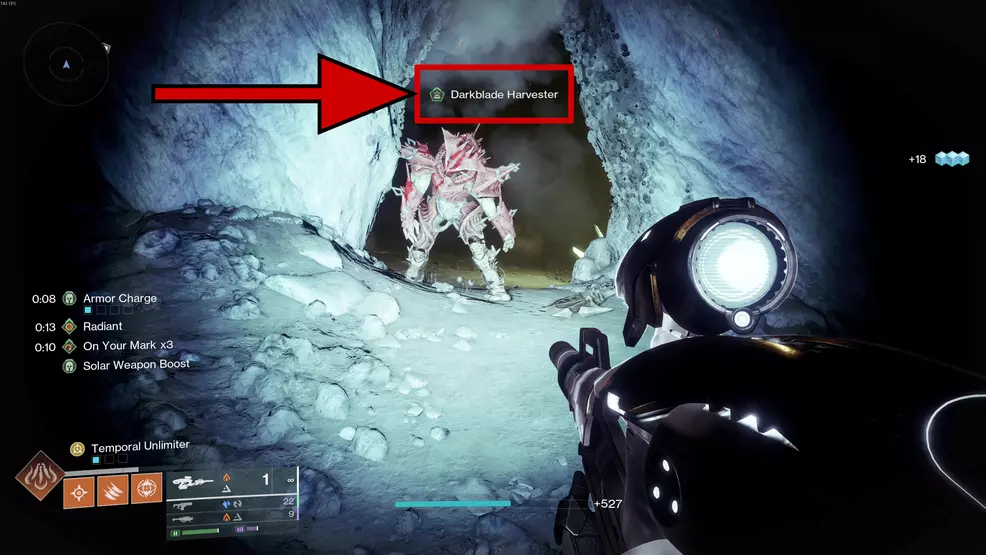 The Darkblade Harvester buff in Destiny 2.