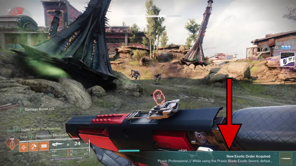 Getting an Exotic Order in Destiny 2.