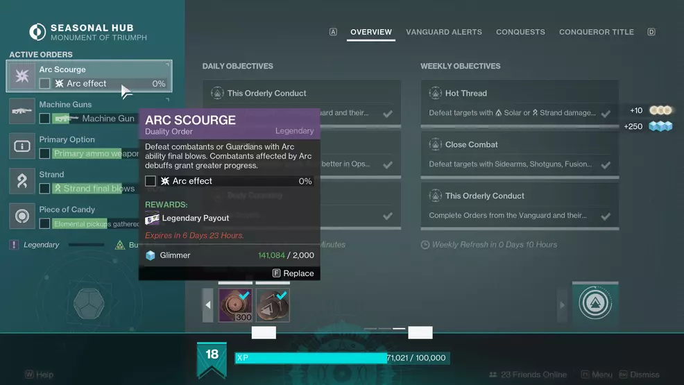 A Legendary Order in Destiny 2.