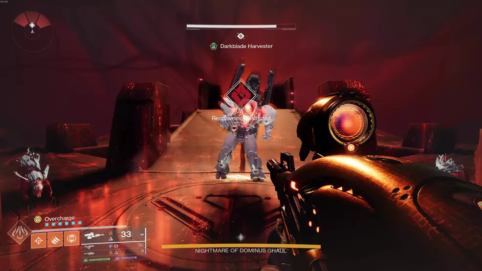 The Nightmare of Dominus Ghaul fight during the Beyond mission in Destiny 2.