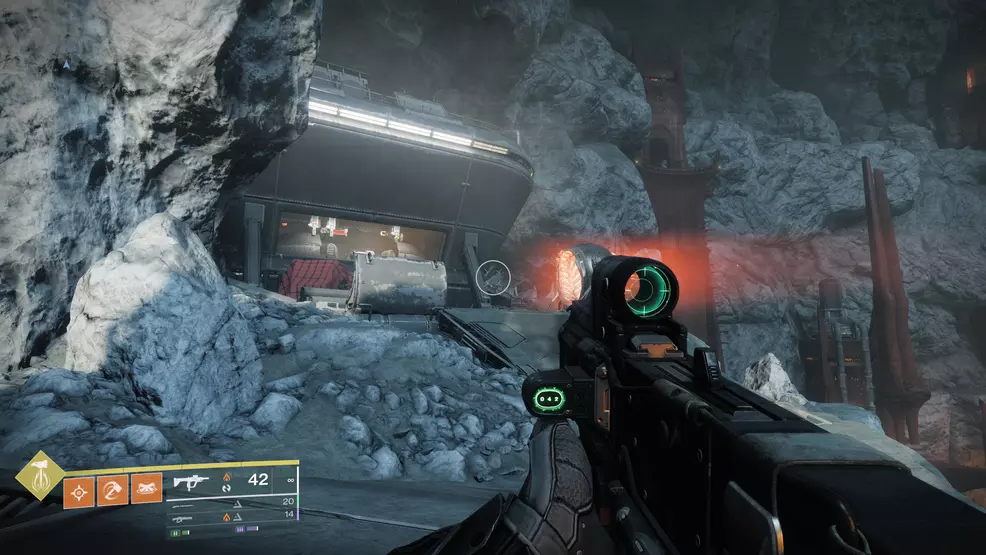 A control room in the Oblation: Bloodline Exotic Mission in Destiny 2.