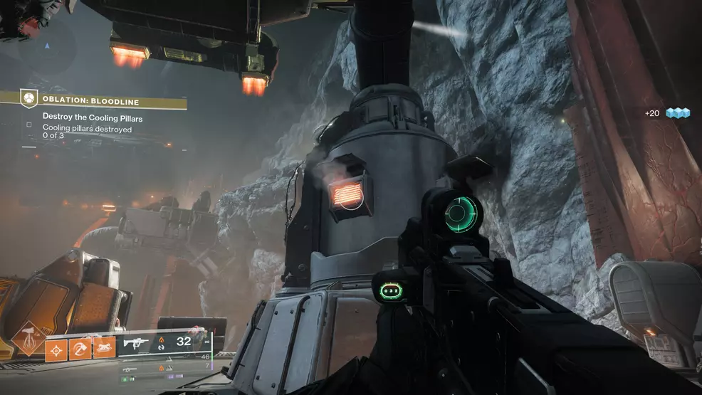 Hot Cooling Tower vents in the Oblation: Bloodline Exotic Mission in Destiny 2.