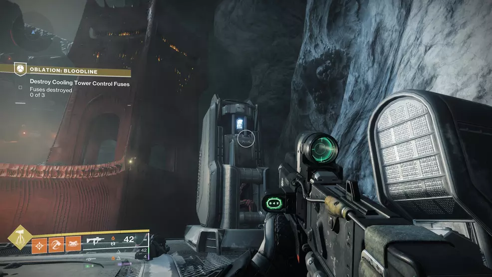 The fuse near the second switch in the Oblation: Bloodline Exotic Mission in Destiny 2.