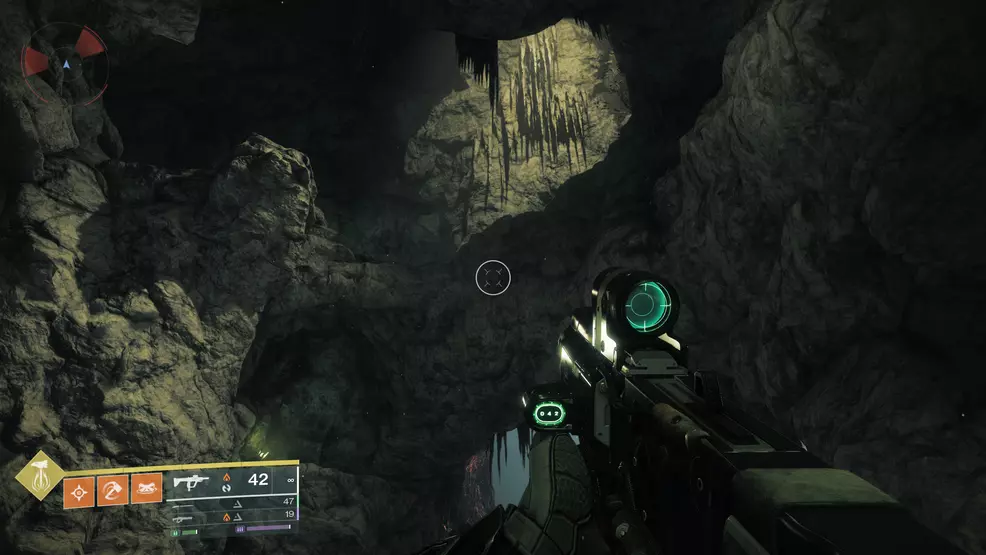 The initial set of platforms leading up into the Oblation: Bloodline Exotic Mission in Destiny 2.