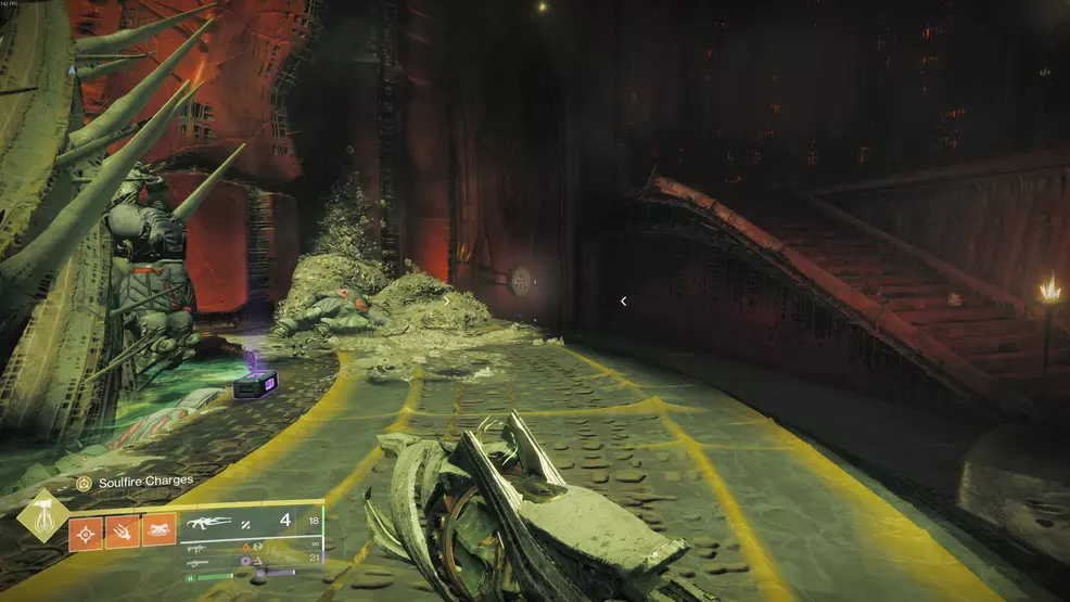 A Hive rune door in the Oblation: Bloodline Exotic Mission in Destiny 2.