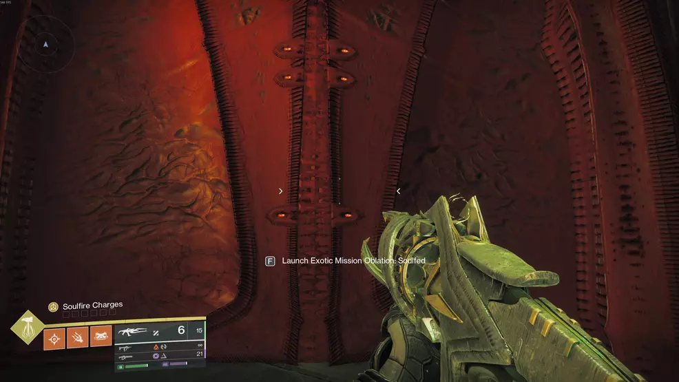 The door where you can launch Oblation: Soulfed in the Oblation: Bloodline Exotic Mission in Destiny 2.